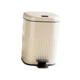 thumbnail image 4 of DOLITY 2 in 1 Foot Pedal Press Type Garbage Bin Rubbish Container Waterproof Step Trash White Gray 8L, 4 of 9