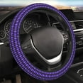 thumbnail image 5 of Zufioo purple argyle Print Elastic Steering Wheel Cover, Anti-Slip Car Interior Protector for SUV, Truck, Van, 5 of 6