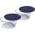 thumbnail image 1 of Plato de almacenamiento de alimentos Pyrex Storage Plus redondo de 7 tazas, paquete de 2, 1 of 6
