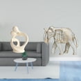 thumbnail image 2 of Figura De Pareja De Resina Artística Y Escultura De Elefante De Madera Tallada A Mano Para Escritorio, Mueble, Decoración Del Hogar, Regalo De Aniversario Y Año Nuevo., 2 of 8