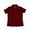 Burgundy, variant on French Toast - Little Girls SS Interlock Fitted Knit Polo Picot Collar Blue / 4