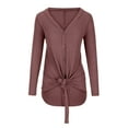 thumbnail image 4 of FAIWAD Women's V Neck Cardigan Coat Long Sleeve Button Down Classic Lightweight Cardigans, 4 of 8