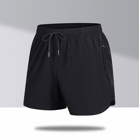 Cargo Shorts for Men Plus Size Solid Color Ice Silk Breathable Outdoor Sports Shorts Black XXXXXL