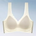 thumbnail image 6 of Lovskoo Womens Bras Summer Comfortable Thin Backless Seamless Wireless Ice Silk Plus Size Underwear Daily Wear White, 6 of 6