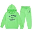 thumbnail image 2 of MAIHAN-Girls Winter Hoodie & Joggers Set 2-13 Years, Winter Hoodie and Pants 2-Piece Outfit, Cozy Warm Lined Sweatsuit for Boys and Girls(Green10,6-7Years), 2 of 4