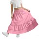 thumbnail image 5 of Falda larga con volantes y bolsillos para niña, cintura elástica, informal, escalonada, de poliéster, 5 of 7