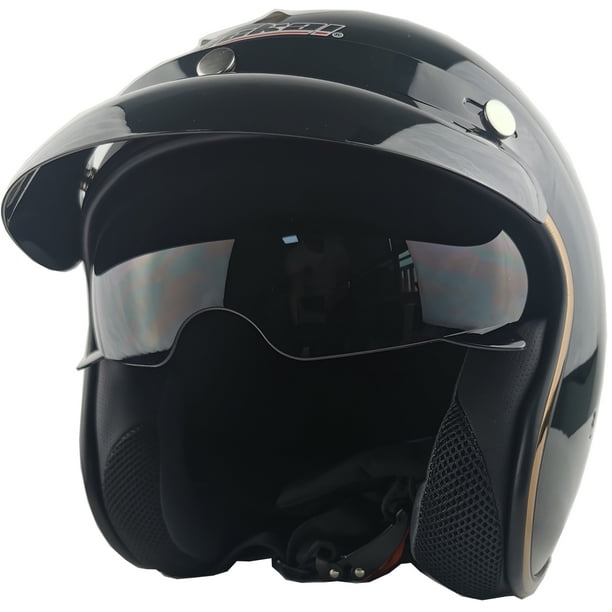 Open Face Motorcycle Helmet DOT Approved Half Casco Fit Men Women ATV
