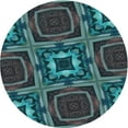 thumbnail image 1 of Ahgly Company Machine Washable Indoor Round Transitional Dark SlateGray or Dark SlateGrey Green Area Rugs, 6' Round, 1 of 7
