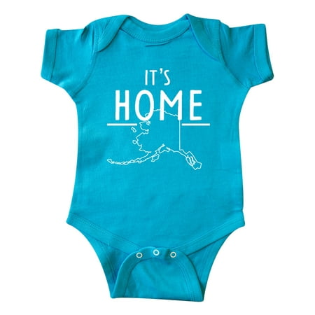 

Inktastic It s Home- Alaska State Outline Gift Baby Boy or Baby Girl Bodysuit