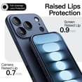 thumbnail image 3 of JETech Slim Case for iPhone 17 Pro 6.3-Inch, Ultra-Thin Lightweight Minimalist Phone Cover with Camera Lens Protection, Matte Anti-Fingerprint Finish (Dark Blue), 3 of 6