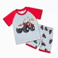 thumbnail image 2 of TOWED22 Toddler Boy Clothes Summer Outfits 6 12 18 24 Months Patchwork Short Sleeve T Shirt & Shorts Sets with Pockets(Red,3-4 Y), 2 of 9