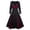 Red, variant on HNMKIU Halloween Clothes Elegant Lace Dress For Halloween Party With Long Sleeves And Flowing Skirt Purple,XL