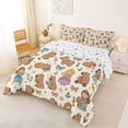 thumbnail image 2 of Erosebridal Kawaii Animal Capybara Full Size Comforter Sets 3 Pieces For Boys Girls,Kids Cute Princess Bowknot Bedding Sets,Microfiber Bedroom Decor, 2 of 6
