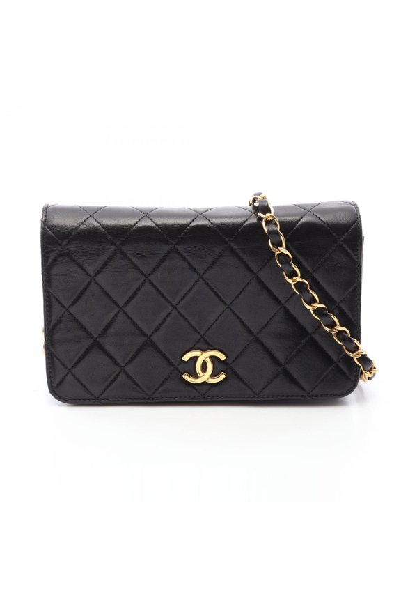Pre-Owned Chanel Mini Matelass Push-Lock Full Flap Shoulder Bag/Handbag, Lambskin Leather,...