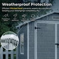 thumbnail image 3 of Outdoor Storage Shed with Floor, Lofka 6' x 4' Resin Outdoor Shed with Side Windows for Garden, Patios, Backyards, Gray, 3 of 10