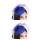 thumbnail image 4 of Sonducket Sombrero tocado para mujer, velo de malla de plumas, fiesta de té, boda, novia, decoración, pinza para el pelo, tocado para mujer Type2 NO2, 4 of 6
