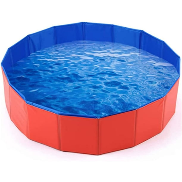 1xm Dog Pool Large Foldable Kiddie Pool Hard Plastic Kid Pool Portable