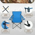 thumbnail image 4 of Coliware Outdoor Lightweight Folding Camping Chair, Oversized Oxford Fabric Portable Director Chair for camping with Carry Bag Cup Holder, Compact & 551lb Loading Capacity - Blue, 4 of 7