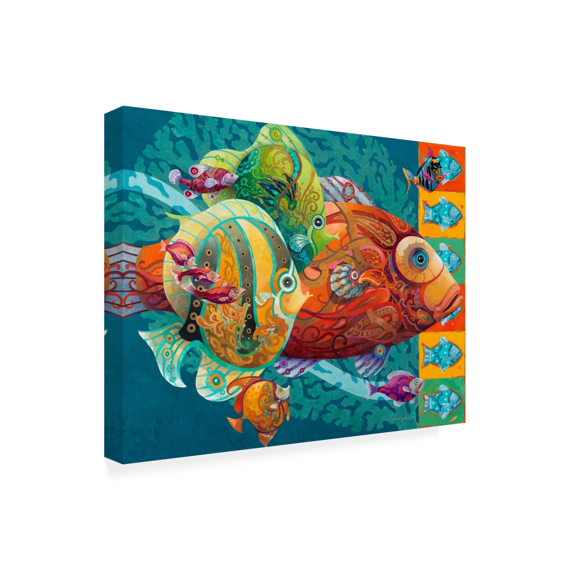 Canvas Wall Art - David Galchutt 'The School' Wall Art for Living Room, Bedroom, or Office Décor by Trademark Fine Art - 19 x 14 Inches