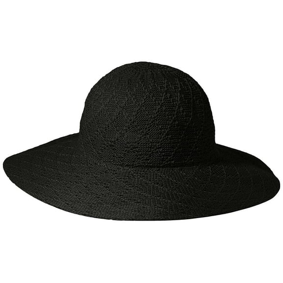 Collection XIIX Women’s Color Expansion Floppy Hat, Black, One Size