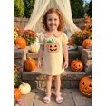 thumbnail image 6 of RUINIXCW Girls Halloween Dress Cute Pumpkin Embroidery Doll Collar Puff Sleeve Dress, 6 of 8