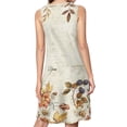 thumbnail image 2 of Fall Flowers Leaves Butterfly Dragonfly Oil Painting Spring Summer Dresses for Women Fashion T-shirt Dress Casual Sleeveless Loose Sundress with Pockets, 2 of 5