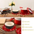 thumbnail image 6 of FREEAMG Christmas Snowflake Red Pot Holder Trivets Set of 2, Heat Resistant Cotton Rope Round Trivets for Hot Dishes, Bowl,Teapot, Hot Pot and Pans, 6 of 7
