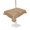 Beige, Tan, Brown, variant on Outdoor Tablecloth with Umbrella Hole for Patio/Picnic/Party/Camping, Brown Beige Vintage Waterproof Table Cloth Rectangle Table Cover Washable, Pure Retro Art (60"x 120")