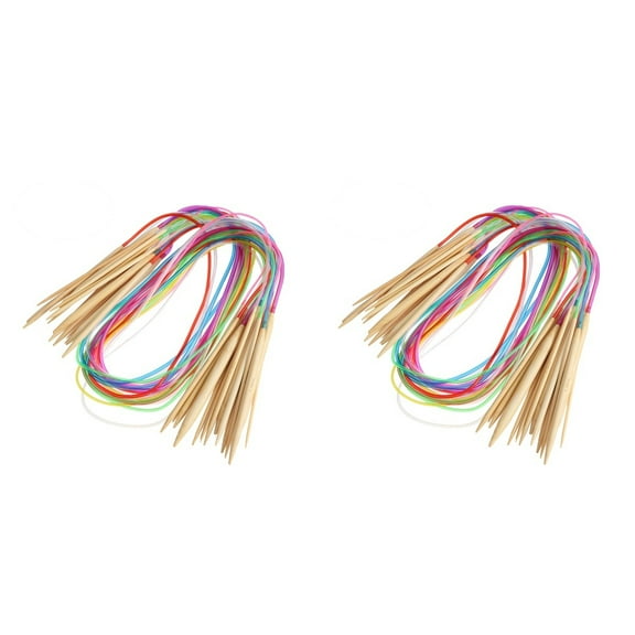Masteelf 36 pcs 100cm Circular Knitting Needles Set Professional Colorful Tube Circular Knitting Crochet Needles