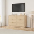 thumbnail image 2 of Garvee Commode en Rotin à 6 Tiroirs, Commode en Bois Naturel, pour Chambre, Couloir, Entrée, Garde-Robe, Naturel, 2 of 8