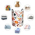 thumbnail image 6 of Kll Autumn Pumpkins Fall Leaves Waterproof Foldable Laundry Hamper Bucket With Handles For Storage Bin,Kids Room,Home Organizer (Small), 6 of 8