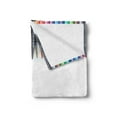 thumbnail image 2 of Crayon Soft Flannel Fleece Throw Blanket, Top and Bottom Symmetric Straight Border Children's Painting Crafts Simple Photo, Cozy Plush for Indoor and Outdoor Use, 50" x 70", Multicolor, by Ambesonne, 2 of 5