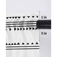 thumbnail image 6 of Boho Black White Modern Stripes Curtains 54 Inch Length,Sheer Curtains for Bedroom Living Room Window Farmhouse Abstract Art Rod Pocket Drapes Kitchen Curtains Small Half Window 52"x54" 2 Panels, 6 of 7