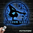 thumbnail image 4 of Craftnamesign Custom Female Gymnastics Metal Wall Art LED Light, Custom Girl Gymnast Name Sign, 4 of 5