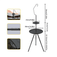 thumbnail image 4 of Table de Camping Ronde Double Couche Compacte Accessoires de Camping Outil de Randonnée pour Barbecue Pique-Niques, 1 * Table de Camping Pliante 1 * Sac de Rangement, Noir, 4 of 7