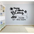 thumbnail image 2 of Young Minds Bloom Classroom Wall Decals Stickers Education Educational Quotes for Teachers Students School Room Nursery Kindergarten Library Home Art Decals Wall Art Vinyl Decoration Size (22x30 inch), 2 of 3