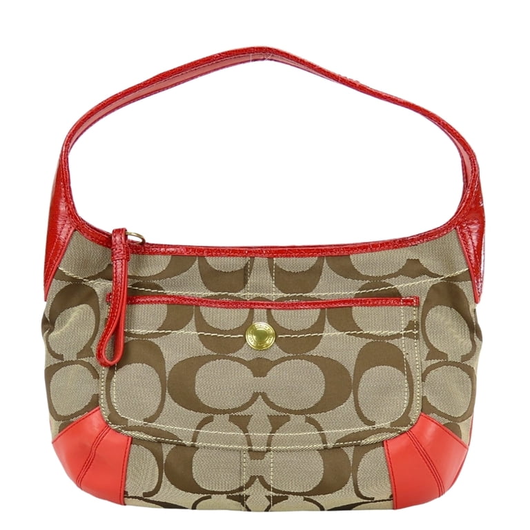 Pre-Owned Coach 11600 Signature Canvas and Leather Shoulder Bag in 