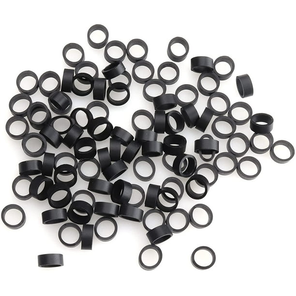 200 Pcs Silicone Cable Ties 12 MM OD Reusable Rubber Bands for Wire Cord  Cable Management Home Office School Organization (Black) 