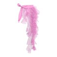 thumbnail image 6 of Ladies Belly Dance Hip Scarf Belt Skirt Latin Dance Chiffon Sequins Tassel Skirt Pink, 6 of 8