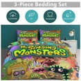 thumbnail image 5 of My Singing Monsters 3 Pieces Bedding Set Double Sided Printing Soft Comforter Sets Decor Bedroom Gifts With 1 Duvet Cover 2 Pillowcases, 5 of 8