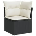 thumbnail image 3 of vidaXL Garden Sofa Set Black, Cream White, 3 of 10