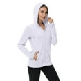 thumbnail image 6 of Fonma Hooded Women's Athletic Full Zip Lightweight Workout Jacket with Pockets White 2XL, 6 of 8