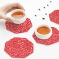 thumbnail image 7 of Pofeuu Beef2 Print Leather Coasters Set of 6, Round Cups Mugs Mat Pad for Home Kitchen Heat Resistant Drink Coasters,Octagon, 7 of 7