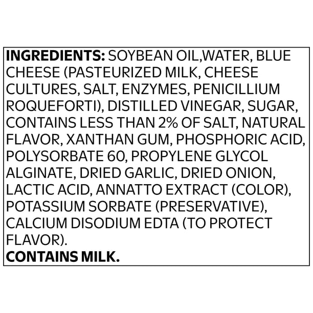 ingredients in blue cheese salad dressing Great Value & Dip, 16 fl oz Bottle x-sibling-handle:eternity-strapless-maxi-dark-chocolate What Color Shoes With Size:Pre-book S