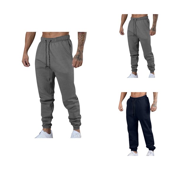 Casual Pants for Men - Comfortable Breathable Sweatpants with Pockets and Elastic Waistband for Daily Wear