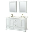 thumbnail image 5 of Wyndham Collection Wcs202060d-Qtz-Us3med Deborah 60" Free Standing Double Basin Vanity Set, 5 of 6