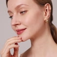 thumbnail image 2 of VEEDOFA Small Chunky Gold Hoop Earrings for Women, Gold Plated Lightweight Huggie Hoops, 2 of 6