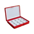 thumbnail image 5 of GUOOL Empty Watercolor Palette Box Paint Pallet Practical Portable Art Supplies Red Paint Palette Box for Artists Painters Students B 12grids, 5 of 7