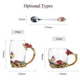 thumbnail image 2 of Labymos Blue Rose Enamel Craft Water Cup Drink Mug with Handle Design Tea Coffee Cup, 2 of 8