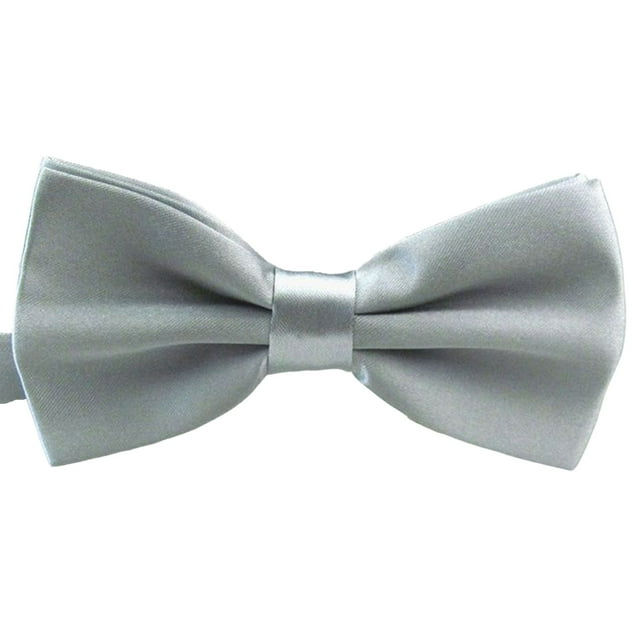 Trayknick Men Tie Bow Smooth Solid Color Adjustable Lightweight Korean Style Wedding Tie for Party Banquet Prom